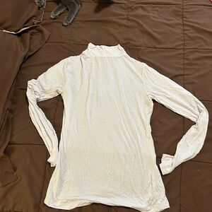 Elegant Cream Turtleneck Top